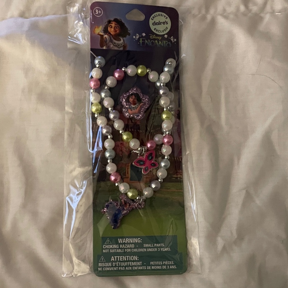 Disney Encanto Pearl and Pink Kids Jewelry Set